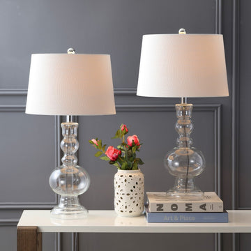Genie 28.5" Glass LED Table Lamp - JONATHAN Y